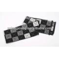 Classic Men Long Black White Check Atacado Índia Bulk Pashmina Lenços de seda